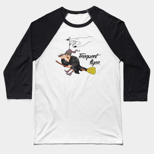 Frequent Flyer Baseball T-Shirt by MZeeDesigns